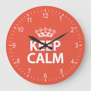 Keep calm large clock