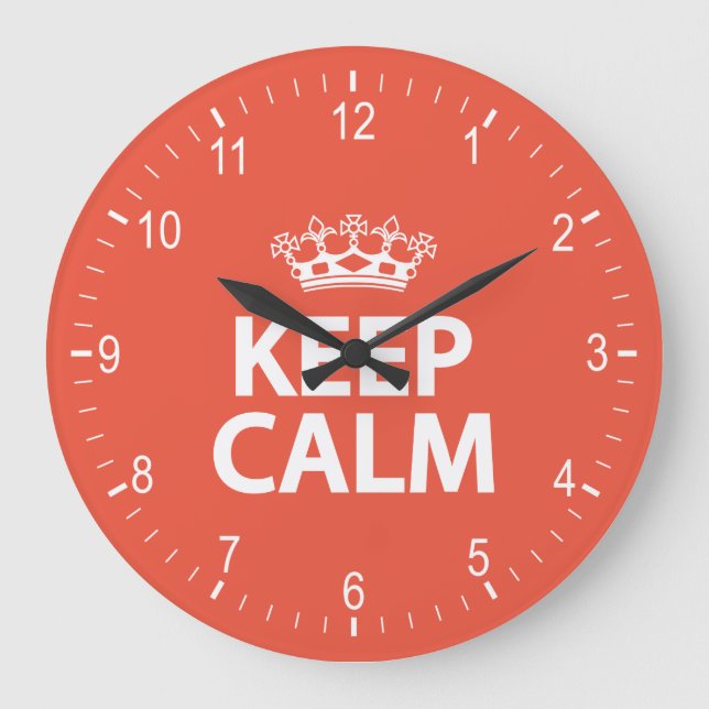 Keep calm large clock (Front)