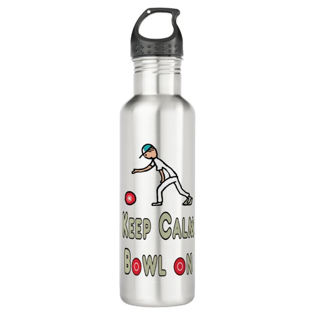 Keep Calm Lawn Bowls 710 Ml Water Bottle (Front)