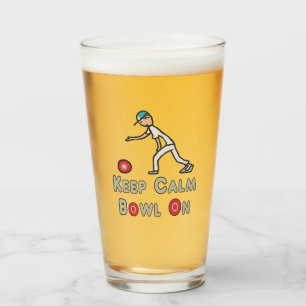 Keep Calm Lawn Bowls Glass