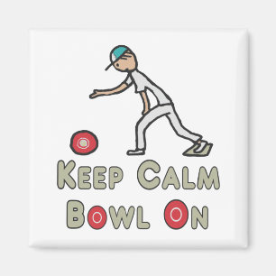Keep Calm Lawn Bowls Magnet