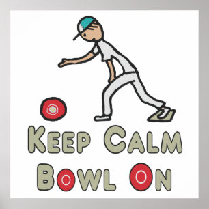 Keep Calm Lawn Bowls Poster