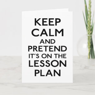 Keep Calm Lesson Plan Card
