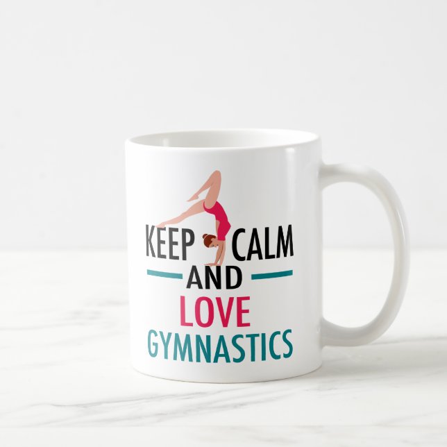 Keep Calm Love Gymnastics Beautiful Gymnast Coffee Mug (Right)