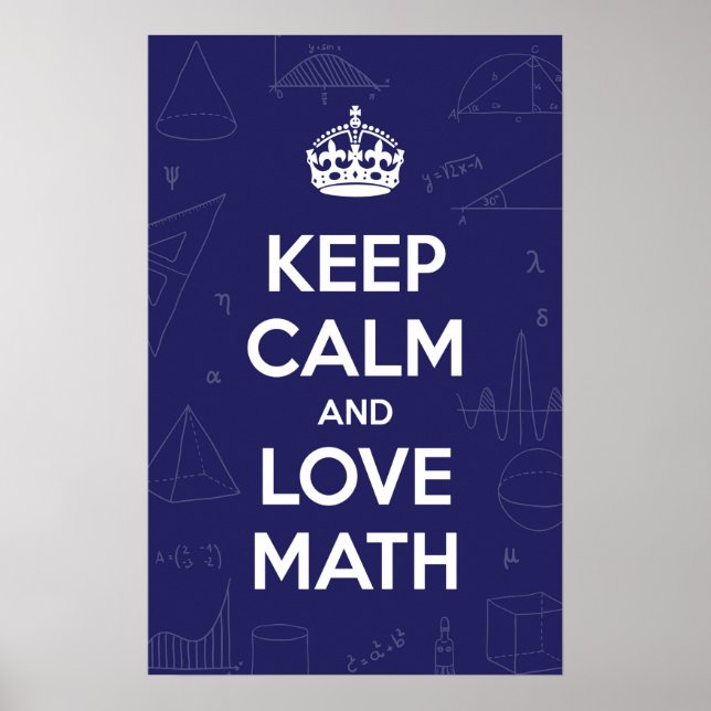 Keep Calm Love Math Poster (Front)