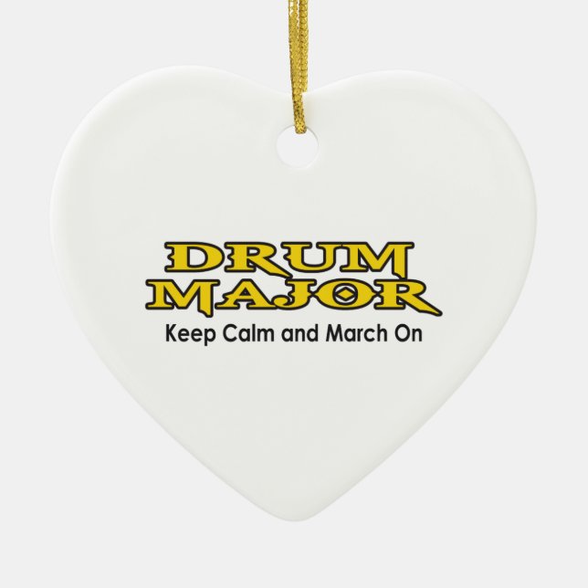 KEEP CALM MARCH ON CERAMIC TREE DECORATION (Front)