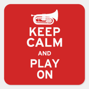 Keep Calm - Marching Baritone Square Sticker