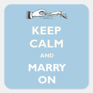Keep Calm Marry On Wedding Stickers