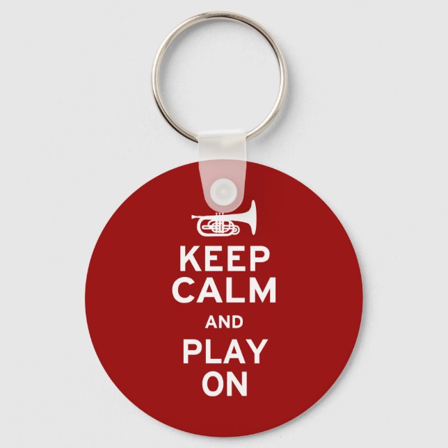 Keep Calm Mellophone Key Ring (Front)