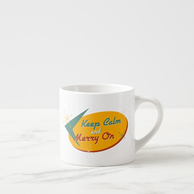 Keep Calm & Merry On Espresso Cup (Right)