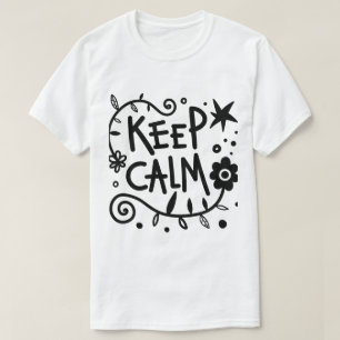 Keep Calm Minimalist Inspirational Graphic T-Shirt