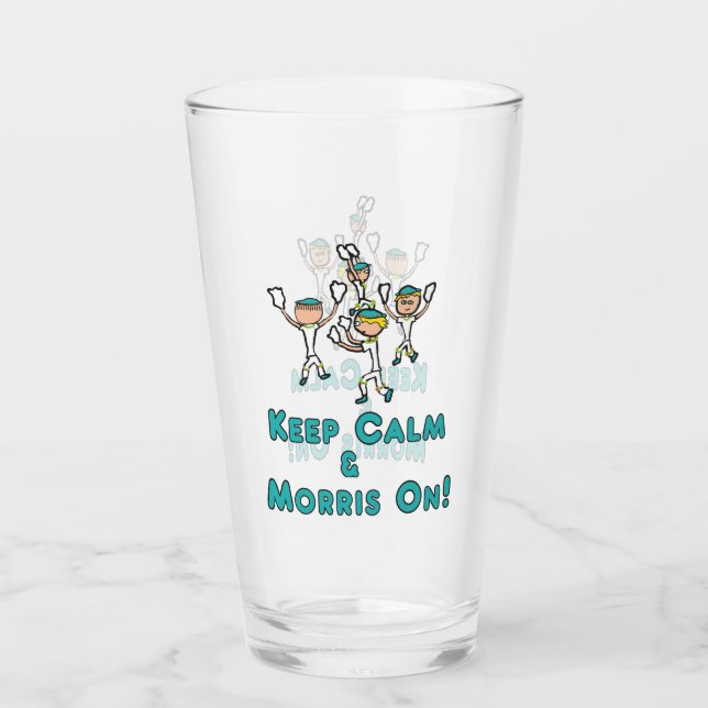 Keep Calm Morris Dancing Glass (Front)