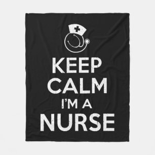 Keep Calm Nurse Fleece Blanket