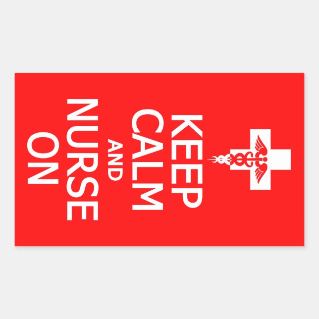 Keep Calm & Nurse On stickers (Front)