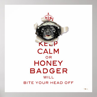 Keep Calm or Honey Badger… Poster