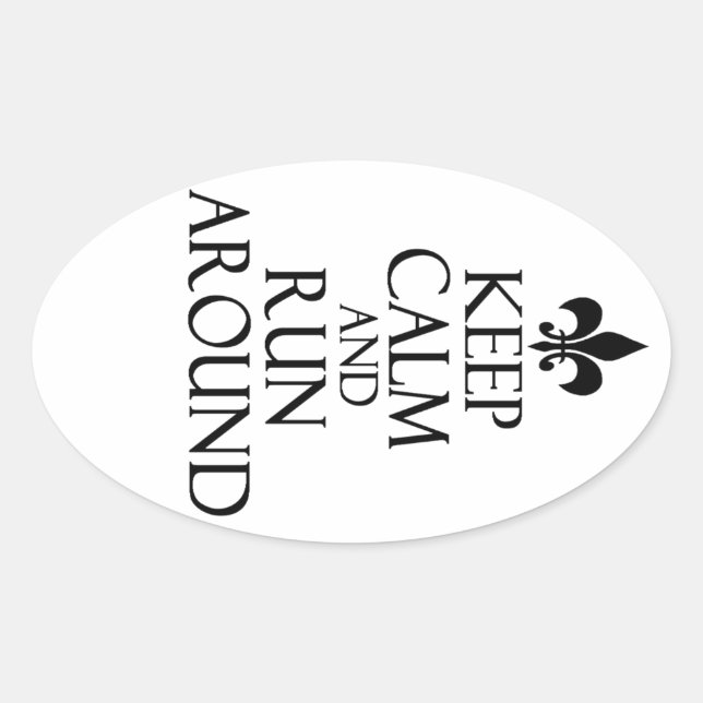 Keep Calm Oval Sticker (Front)