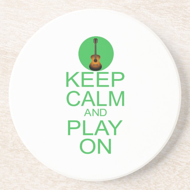 Keep Calm Parody Guitar Coaster (Front)