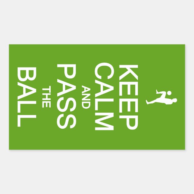 Keep Calm & Pass The Ball stickers (Front)