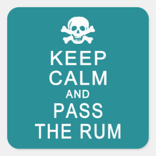 Keep Calm & Pass The Rum stickers
