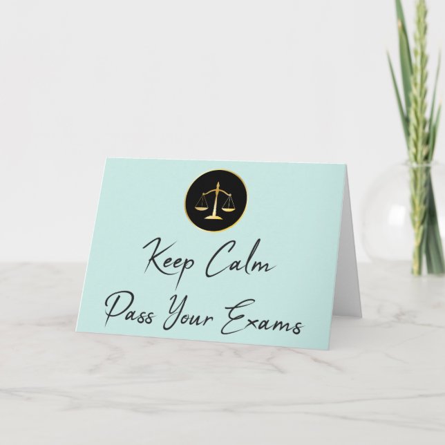 Keep Calm. Pass Your Exams Card (Front)