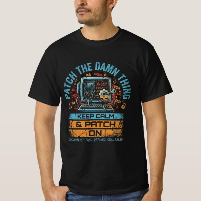 Keep Calm & Patch On Tee (Front)
