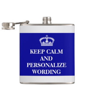 Keep Calm Personalise online template Hip Flask