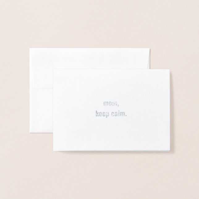 Keep Calm Personalised Foil Pregnancy Announcement (Front With Envelope)