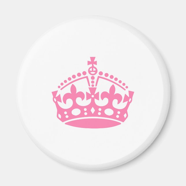 Keep calm pink victory crown magnet (Front)