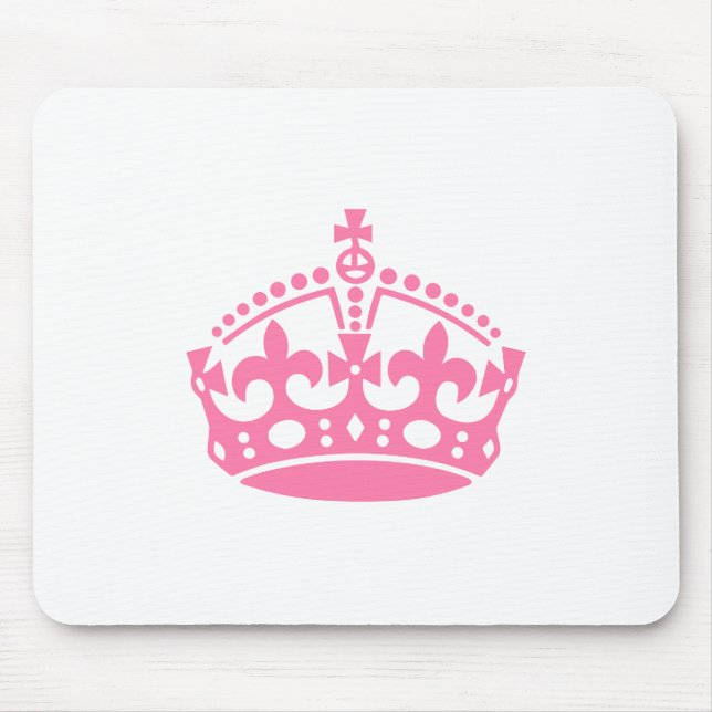 Keep calm pink victory crown mouse mat (Front)