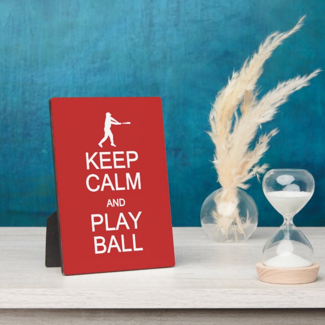 Keep Calm & Play Ball custom colour plaque (Side)