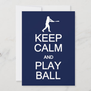 Keep Calm & Play Ball invitation, customize Invitation