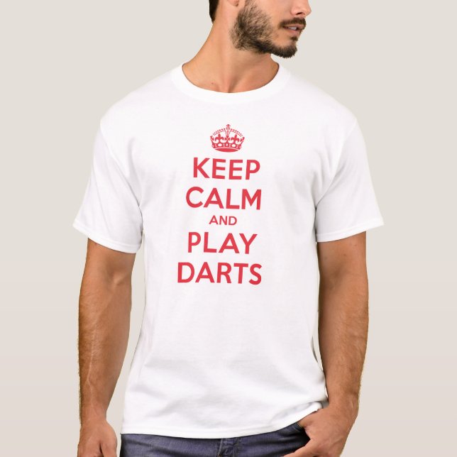 Keep Calm Play Darts T-Shirt (Front)