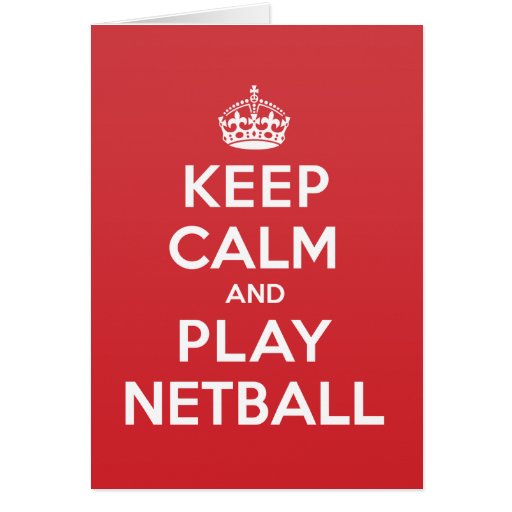 Image of Keep Calm Play Netball Greeting Note Card