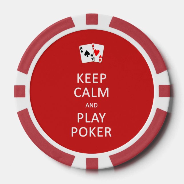 KEEP CALM & PLAY POKER custom chips (Front)