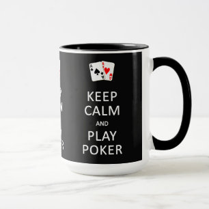 KEEP CALM & PLAY POKER custom mugs