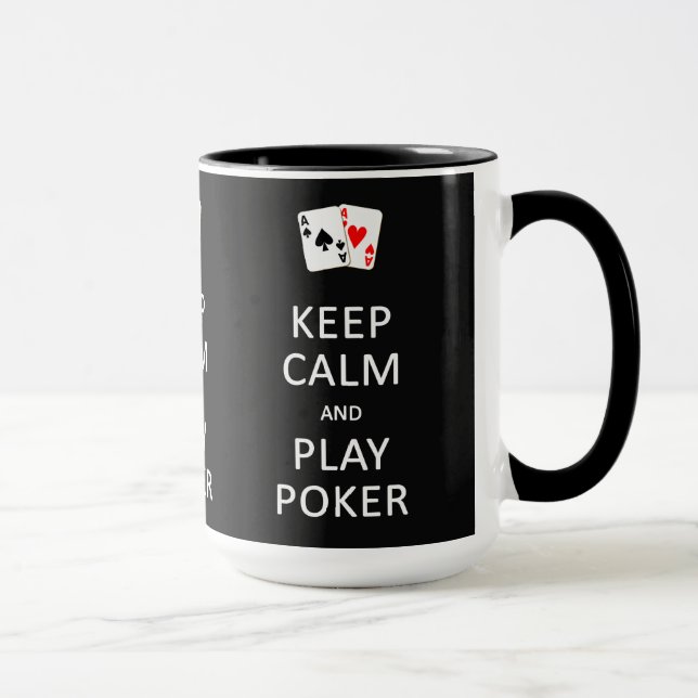 KEEP CALM & PLAY POKER custom mugs (Right)