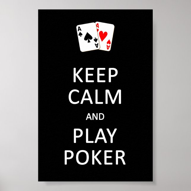 KEEP CALM & PLAY POKER poster (Front)