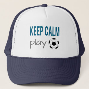 Keep Calm Play Soccer Hat