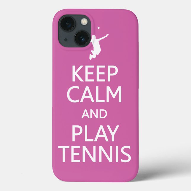 Keep Calm & Play Tennis custom colour cases (Back)