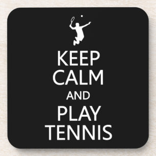 Keep Calm & Play Tennis custom colour coasters