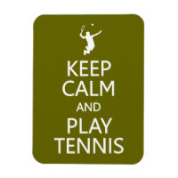 Keep Calm & Play Tennis custom colour magnet