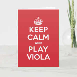 Keep Calm Play Viola Greeting Note Card
