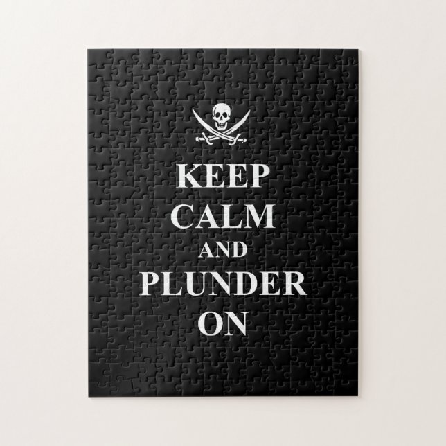 Keep calm & plunder on jigsaw puzzle (Vertical)