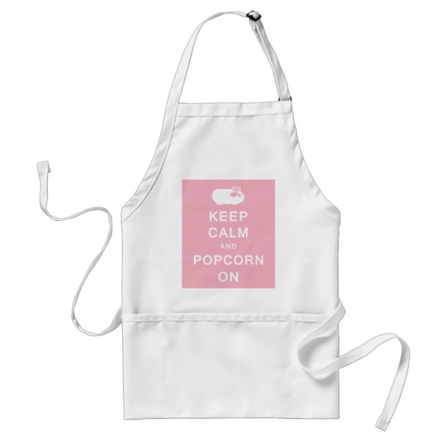 Keep Calm & Popcorn On Apron (Front)