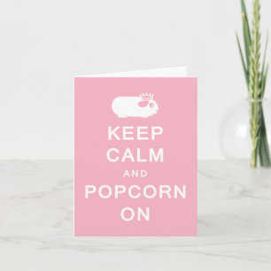 Keep Calm & Popcorn On Greetings Card