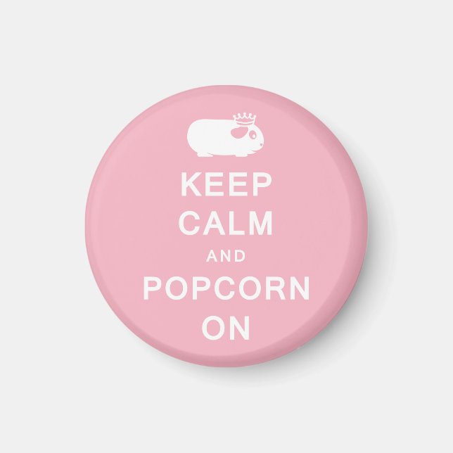 Keep Calm & Popcorn On Magnet (Front)