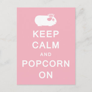 Keep Calm & Popcorn On Postcard