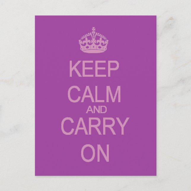 Keep Calm postcard (Front)