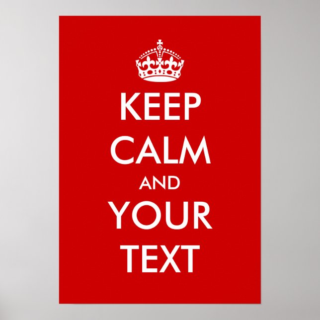 Keep calm poster template (Front)