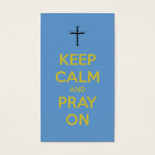 Keep Calm Pray On Mini Quote Bookmark